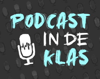 Podcast in de klas vierkant met achtergrond